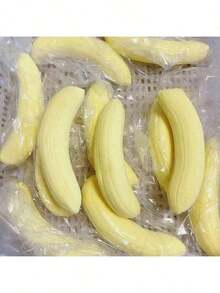 1pc Super Soft Sticky Realistic Banana Squeeze Stress Relief Squishy Toy, Realistic Banana Slow Rebound Squeeze Toy - Multicolor - View 4