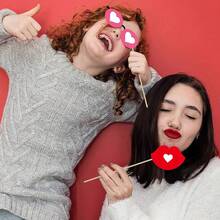 30件套生日拍照道具套装 - 生日派对庆祝礼品，包含闪粉、可爱生日图案，易于组装 - 查看 5