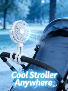 Mini Handheld Fan USB Rechargeable 500mAh Flexible Tripod Stand Octopus Legs Portable Cooling Fan Desktop Dorm Bed Outdoor Camping Stroller Suitable Nursery Summer Travel Essential Daily Use - Multicolor - View 3