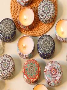 Scented Candles, Jar Candles, Handmade Soy Wax Candle Holders, Wedding & Holiday Decor, Perfect Gifts For Family & Friends, Birthday, Valentine's Day Or Mother's Day Travel Tin Candles, Aromatherapy Gift Set, Christmas, Candles, Gifts For Her (Random Color) - Multicolor - View 3
