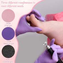 80/150/240目可互换金属手柄足部护理打磨工具套装 - 彩色 - 查看 6