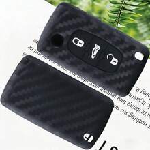 Premium Silicone Car Key Case Cover For C-Crosser C3 C4 Picasso Berlingo Case For Peugeot Partner Tepee 207 307 308 407 - black - View 2