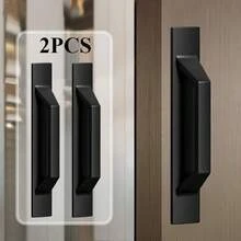 Bộ 2 tay nắm cửa trượt, đánh bóng dầu, màu đen/bạc, dễ lắp đặt, phù hợp cho tủ bếp, ngăn kéo, cửa sổ, tủ quần áo trượt, tay nắm tủ, tay nắm ngăn kéo hiện đại, cửa chuồng, cửa trượt, tay nắm cửa, tay nắm dán, tay nắm tủ dán, tay nắm tự dính, phụ kiện tay nắm, tay nắm đồ nội thất, tay nắm tủ, nhà bếp - Nhiều màu - Xem 3