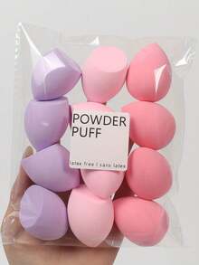 [16/12/8/6/4/1 piezas Esponjas de maquillaje absorbentes] 16/12/8/6/4/1 piezas Difuminadores de maquillaje sin látex, esponjas de maquillaje de poliuretano absorbentes - Adecuadas para base líquida, en crema y en polvo - Disponibles en varios colores, excelentes para regalos del Día de la Madre, regalos para mujeres, portátiles y aptos para viajar - Multicolor - Ver 8