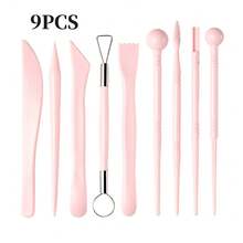 Set de 9 piezas de herramientas de arte de cerámica, escultura de arcilla, arcilla suave, DIY - Juego de 9 herramientas para cerámica - Ver 7