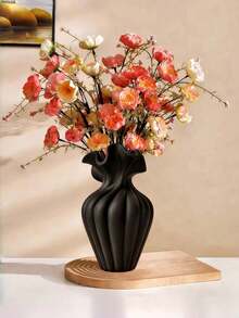 1pc French Vintage Style Decorative Vase, Black, Suitable For Living Room/Dining Table Decor, Available In M/L/XL Sizes - A - View 7