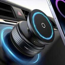360 °   Rotation Magnetic Car Phone Holder Mount, Adjustable Vacuum Magnetic Phone Holder, Rotary Vacuum Suction No Adhesive Required, Suitable Car/Gym/Mirror/Smooth Surfaces Hands-Mount, Compatible With All Smartphones - B - 查看 3