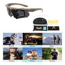 Gafas tácticas antivaho, gafas de ciclismo con 3 lentes intercambiables con protección UV400, regalos para hombres y mujeres. - Caqui - Ver 1