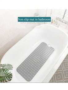 1 tấm thảm chống trượt PVC có giác hút, thảm trải sàn phòng tắm, vòi sen, bồn tắm. - Thảm chống trượt phòng tắm - Xem 5