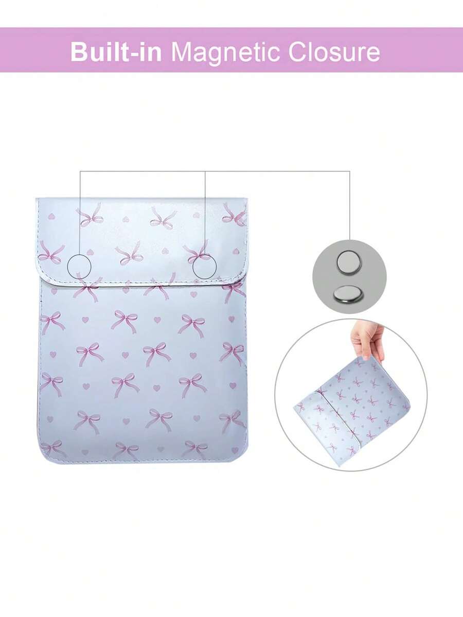 Universal Bow Design Protective Case, PU Leather Cover, Fits 6 Inch, 6.8 Inch, 7 Inch Kindle Paperwhite/Colorsoft/Signature Edition (2024-2012 Models), Also Fits 6-6.8 Inch /Tolino/Pocketbook 6 Inch E-Book Readers. - White - View 1