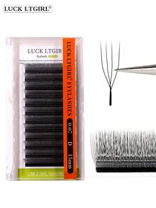 12 Rows 0.07mm Thin 4D U-Shaped U-YY Lashes Premade Volume Fans Soft Fluffy Premium Eyelash Extensions - D - View 8