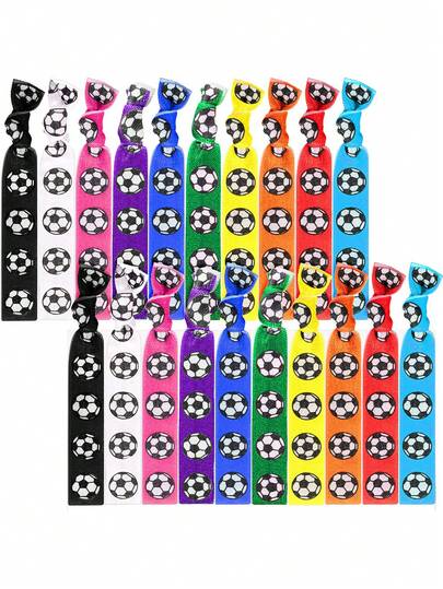 10/20pcs Random Color World Cup Football Wristbands, Small Gifts, Printed Football/Stretchable Wrist Strap