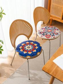 SANMOSPIN 1 chiếc đệm ngồi tròn kiểu Bohemian họa tiết hoa, có thể tháo rời và giặt được, chống trượt, tạo cảm giác thoải mái cho ghế văn phòng, ghế ăn gia đình, phòng học, trang trí nhà cửa. - Nhiều màu - Xem 6