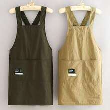 1pc Sleeveless Criss-Cross Apron, Made Of Polyester Fiber, Household Kitchen Cooking Workwear - Multicolor - View 3