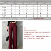 女士酒红色休闲优雅直筒裤，腰部饰有金属装饰，酒红色长裤，女士休闲裤，优雅女士长裤，户外裤，春季穿搭，春季服装，适合日常穿着、办公室通勤、约会、度假，四季皆宜（春/夏/秋/冬） - 酒紅色 - 查看 2