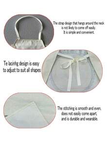 1 chiếc tạp dề in họa tiết phong cách đại dương, in một mặt, kiểu yếm buộc dây dành cho người lớn, phù hợp sử dụng trong nhà bếp, làm vật dụng bảo hộ khi nấu nướng. - Nhiều màu - Xem 3