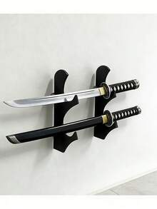 1 Set Premium Japanese Samurai Sword Display Stand, Decorative Display Rack, Collectible Showcase, DIY Display Holder, Women's Long Robe Bathroom Hanging Accessory, Bathroom Rack, Decorative Frame, Wall Tapestry, Painting Display Stand, Wall Decor, Wall Art, Wall Painting Supplies - Storage Display Rack - View 1