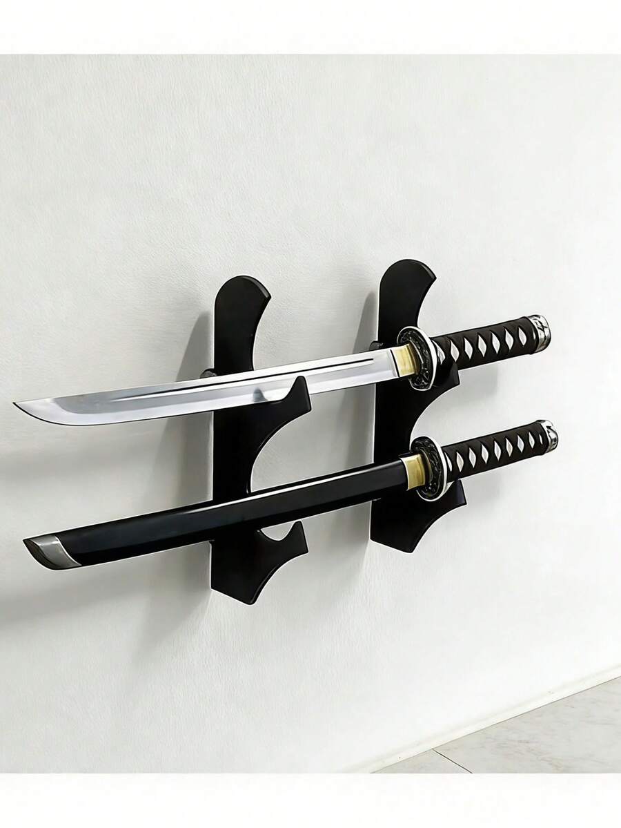 1 Set Premium Japanese Samurai Sword Display Stand, Decorative Display Rack, Collectible Showcase, DIY Display Holder, Women's Long Robe Bathroom Hanging Accessory, Bathroom Rack, Decorative Frame, Wall Tapestry, Painting Display Stand, Wall Decor, Wall Art, Wall Painting Supplies - Storage Display Rack - View 1