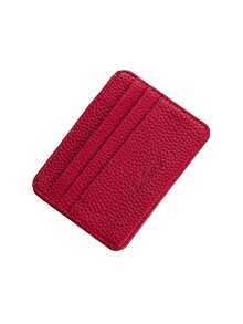 Ultra-Thin PU Credit Card Holder With Front Pocket, Minimalist & Compact, Women's Mini Wallet Card Case - Multicolor - View 25