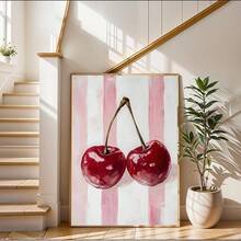 1 Peça, Arte de Parede em Tela, Arte de Parede Emoldurada, Arte de Parede com Tema de Cereja, Decoração de Cozinha Vintage Vermelho Fruta, Pôster de Arte Pop de Cereja, Decoração de Sala de Jantar de Verão Vintage, Arte de Parede de Estilo Fazenda Doce, Pôster de Estilo Preppy, Decoração de Apartamento, Decoração de Quarto de Menina Rosa, Decoração Inspirada em Dopamina, Decoração de Quarto de Estudante, Decoração de Sala de Estar, Decoração de Banheiro, Decoração de Cozinha, Decoração de Sala de Jantar, Decoração de Quarto, Presentes, Presentes de Inauguração, Decoração de Escritório - cereja - Visão 10