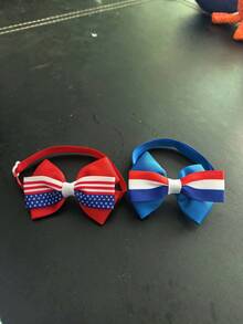 Bộ 2 chiếc nơ đeo cổ cho thú cưng họa tiết ngôi sao và sọc yêu nước. - Nhiều màu - Xem 6