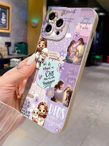 Shockproof Phone Case With A Minimalist And Colorful Painted Jesus Design, Compatible With IPhone And . - 多色 2 - 查看 3
