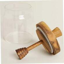 Honey Glassware Honey Jar With Lids And Wooden Dipper Clear Washable Honey Storage Container Glass Beehive Honey Pot For Home Wedding Party - 查看 3