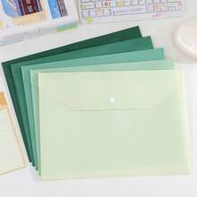 10pcs/5pcs A4 Clear PP Plastic Folders With Clips, Waterproof File Storage Folders, Macaron Colors (Pink, Blue, Green, Purple), Suitable For Students And Office Use, Study File Folders - Gradient Blue (Upgraded Thickened Version) - View 4