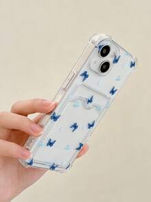 1 ốp lưng điện thoại trong suốt chống rơi có túi khí và khe đựng thẻ, họa tiết bướm và trái tim màu xanh mát mùa hè, tương thích với Apple 17 Promax, 17Air, 17Pro, 17, 16 Promax, 16 Plus, 16 Pro, 16, 15Promax, 15 Plus, 15Pro, 15, 14Promax, 14Plus, 14 Pro, 14, 13Promax, 13 Pro, 13, 12Promax, 12Pro, 11 Promax, 11 Pro, 11, XSMAX, XR, X/XS, 7Plus, 8Plus/Galaxy S10, S21, S22, S23, S24, S25, S26, Note20 - Trong sáng - Xem 3
