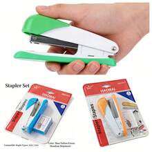 1 Set Heavy Duty Ergonomic Stapler Kit, Sturdy & Durable, Easy Press Design, Thick Binding Capacity, Suitable For Office, School, Home Use - Stapler Set - View 13