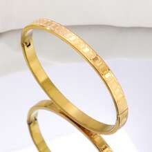 [Vòng tay mạ vàng 18K] Món quà cưới Trung Đông sang trọng dành cho cô dâu Dubai. Có sẵn các kích thước 4mm và 6mm. - vòng đeo tay - Xem 6