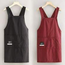 1pc Sleeveless Criss-Cross Apron, Made Of Polyester Fiber, Household Kitchen Cooking Workwear - Multicolor - View 10