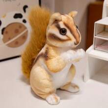 BLUESLEMON Realistic Squirrel Plush - 7.48'' Kawaii Chipmunk Stuffed Animal, Soft Gray & Stuffed Doll For Bedtime, Decor, Collectors - Rag Doll Photo Prop For Home Room Decoration - Multicolor - View 13