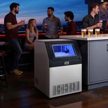 Commercial Ice Maker Machine, 440 Lbs/24h With 85 Lbs Storage Capacity, Built-In/Freestanding/Under Counter, Stainless Steel Ice Maker With LED Display & Self-Cleaning, For Home Bar Restaurant - 440 lbs/day Single water inlet - 查看 10