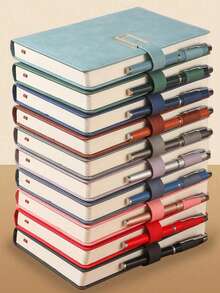 Personalized Laser Customization, Vintage A5 Leather Bound Notebook With Personalized Soft Cover And Bookmark - Classic PU Leather Notebook With Personalized Soft Cover And Bookmark - Suitable For Business Meetings, College Students, And Love Diaries, Back To School Perfect - Multicolor - View 3