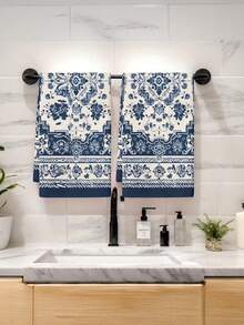 1/2/4 Peças Toalhas de Cozinha Florais de Secagem Rápida - 40 x 60 cm, Panos de Prato de Poliéster Ultramacio com Padrões Vibrantes de Flores Silvestres e Geométricos, Perfeitos para Casa, Casamentos e Presentes de Inauguração - Multicolorido - Visão 6
