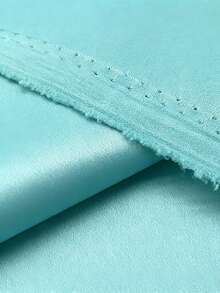 1 mảnh vải lụa satin màu xanh lục lam, đã cắt sẵn, thích hợp may váy cưới, trang phục tự làm. - vải satin xanh lục - Xem 4