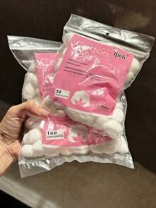 50/100 Stücke Nagellackentferner Baumwollpads, Nagel-Reinigungstücher, Gel-Nagellackentferner Pads, Einmal-Nagelpflege-Reinigungswatte - Weiss - Übersicht 3