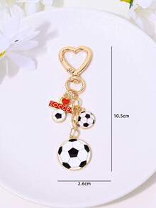 1个/2个新款时尚足球钥匙扣，包包/车挂件，送给足球迷的完美礼物 - 彩色 - 查看 7