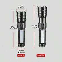 超亮260000流明LED手电筒 - 可充电、防水战术手电筒,带变焦和双照明模式、远射COB光束、内置电池移动电源,可用于紧急情况 - 手電筒 - 查看 11
