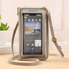 Women Touch Screen Phone Bag Anti Theft Multi Functional Crossbody Small Transparent Mini Shoulder Bag With Strap For Girls Gift - Grey - View 7