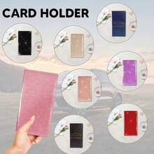 Leather Car Insurance Card Holder, Multi-Slot Wallet With High Capacity, Fashionable Glossy Finish - Multicolor - View 11