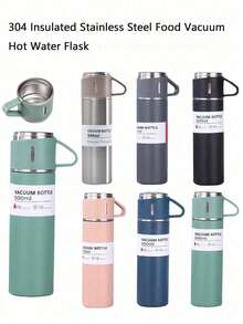 3pcs/1Set Stainless Steel Thermal Cup, With Gift Box Set, Double Layer Leakproof Insulated Water Bottle, Keeps Hot And Cold Drinks For Hours, Suitable For Cycling, Backpacking, Office Or Car, School, Party, Camping - 薄荷綠 - 查看 1