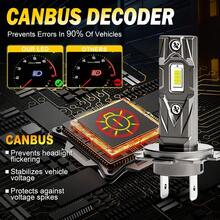 S&D H7 LED灯泡 25000流明 70瓦 H7 LED大灯 Canbus 汽车前大灯 雾灯 6000K 12V - A - 查看 3
