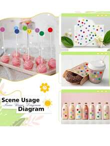 1200pcs (10 Sheets)/Set School Reward Behavior Performance Happy Smiling Face Stickers, Colorful Round Reward Label Stickers, 10 Styles Happy Smiling Face PVC Waterproof Encouragement Stickers For Teachers - Multicolor - View 3