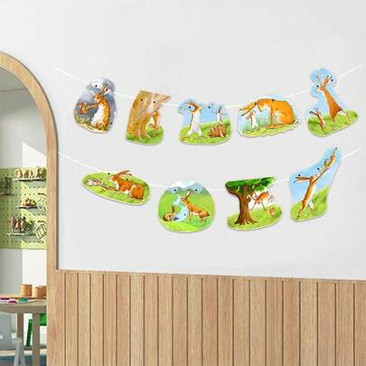 BELLKIDS 9Pcs How Much I Love You Banner For Classroom, Bunting Flags Garland Hanging Decoration, Teaching Aids Classroom Decor, Learning Materials, Teacher Supplies, Educational Stationery, Back To School