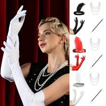 5pcs/1920s Vintage Elegant Party Accessories Set, Suitable For Costume Parties, Halloween Parties, Etc. - How Many - View 6