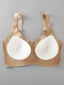 6-Piece/Set Women's Seamless Solid Color Wire-Free Sports Bras, Providing Push-Up And Soft Support, Suitable For Running And Yoga, With Comfortable Adjustable Wide Shoulder Straps. - Nhiều màu - Xem 9