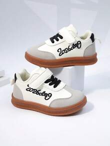 Giày thể thao đế bằng thường ngày cho bé gái sơ sinh/trẻ nhỏ, có khóa cài, kiểu dáng dễ thương phù hợp với trường học, mùa xuân/thu. - màu đen - Xem 3