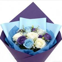 Bộ 3 giấy gói quà màu xanh dương nhiều màu, thích hợp cho các dịp lễ, sinh nhật, ngày Valentine, cũng có thể dùng làm lớp lót túi quà. - Nhiều màu - Xem 3